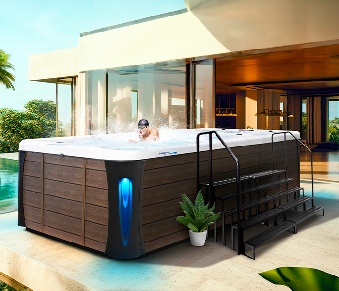 Calspas hot tub being used in a family setting - Gilroy